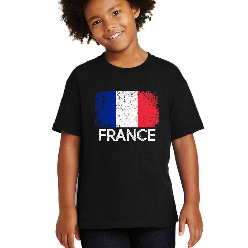 French Flag Design | Vintage Made In France Gift Premium Flat Bill Snapback Caps