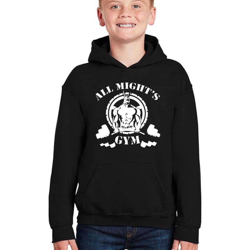 All Might's Gym Youth Hooded Sweatshirt Boy Black