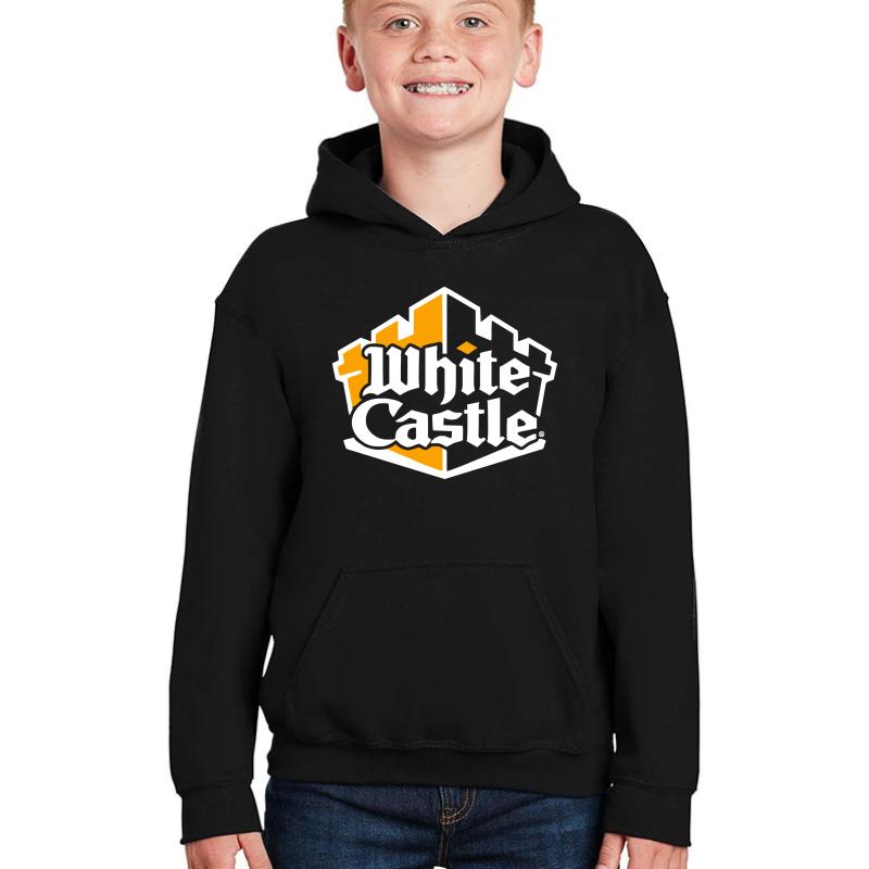 White Castle Burger Youth Hooded Sweatshirt Boy Black