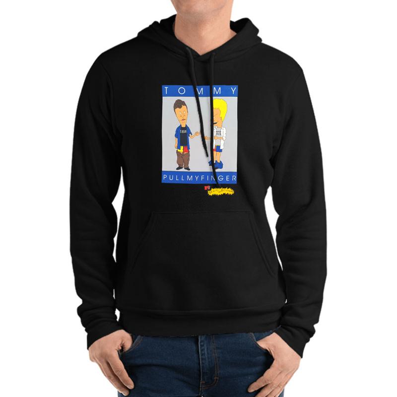 Tommy Pull My Finger - Beavis And Butthead Unisex Hooded Sweatshirt Men Black