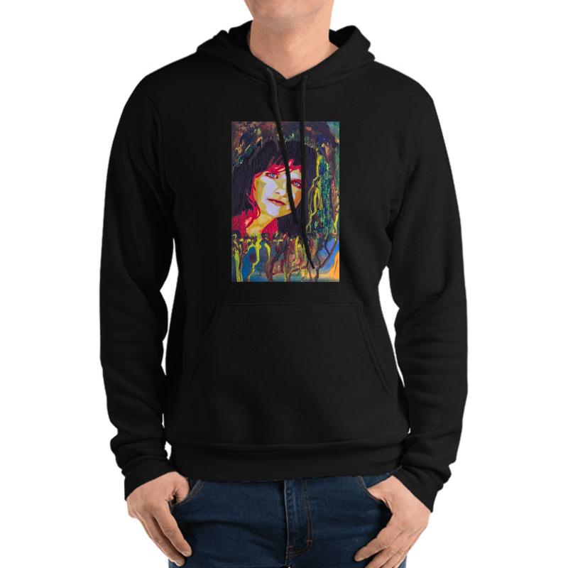 Amy Ray Portrait Unisex Hooded Sweatshirt Men Black