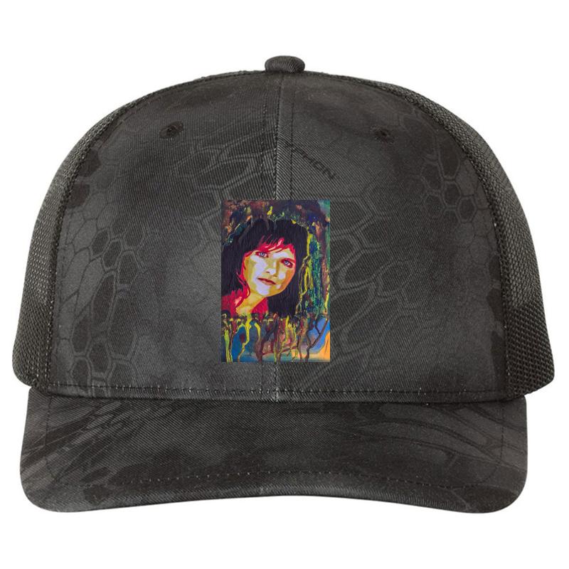 Amy Ray Portrait Richardson Premium Trucker Snapback Cap  Kryptek Typhon Black