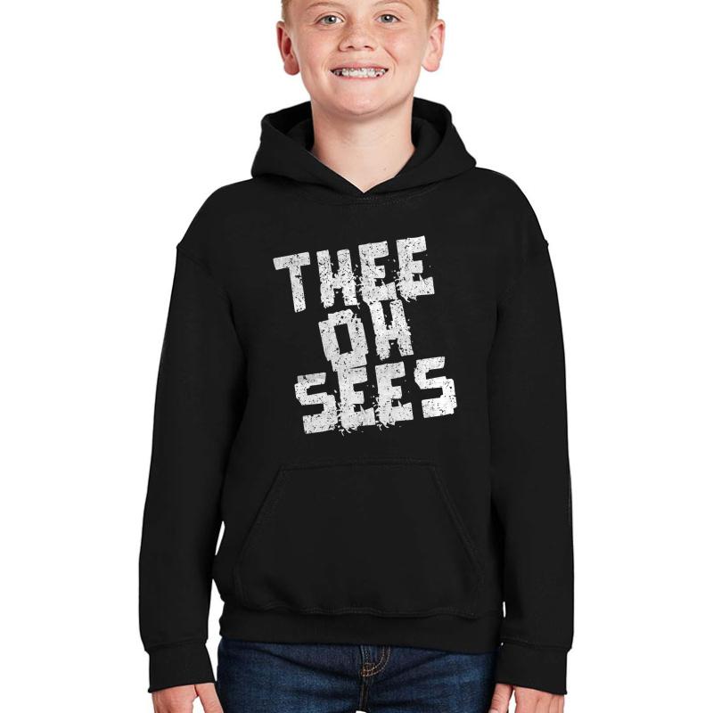 Thee Oh Sees Shirt Merch Youth Hooded Sweatshirt Boy Black