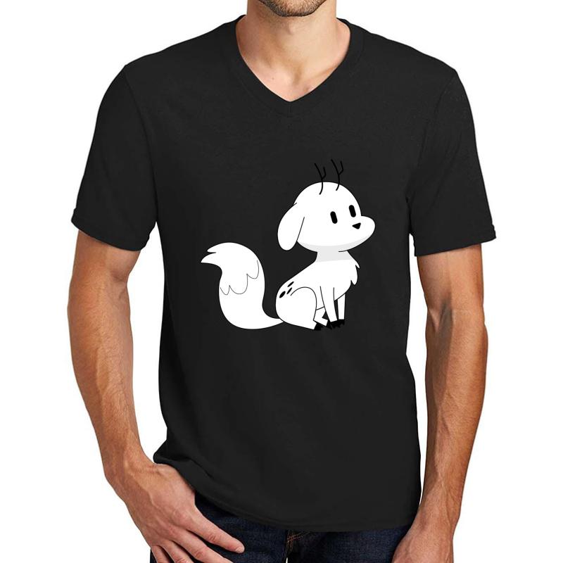 Twig Deerfox Hilda Unisex V-Neck T-Shirt Men Black