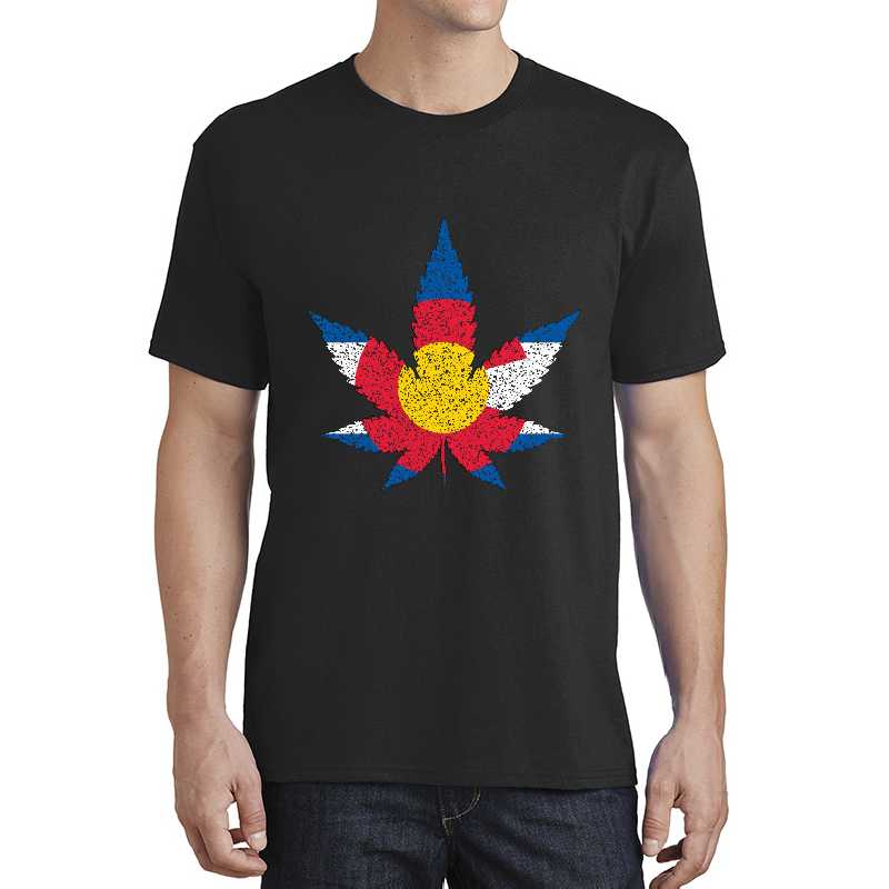 Colorado Flag Weed Leaf Youth T-Shirts