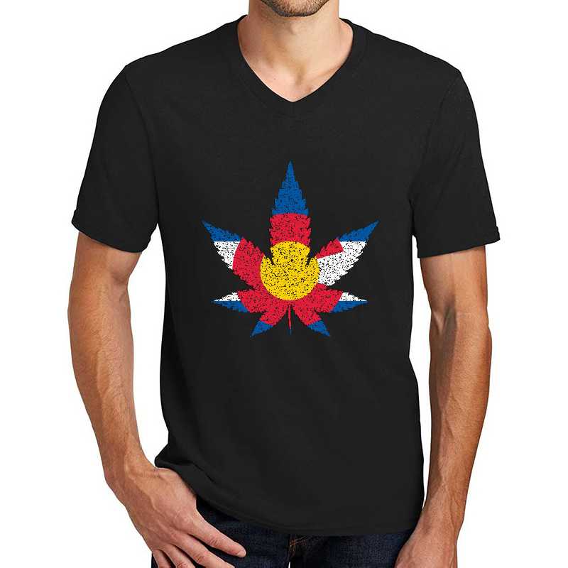 Colorado Flag Weed Leaf Youth T-Shirts