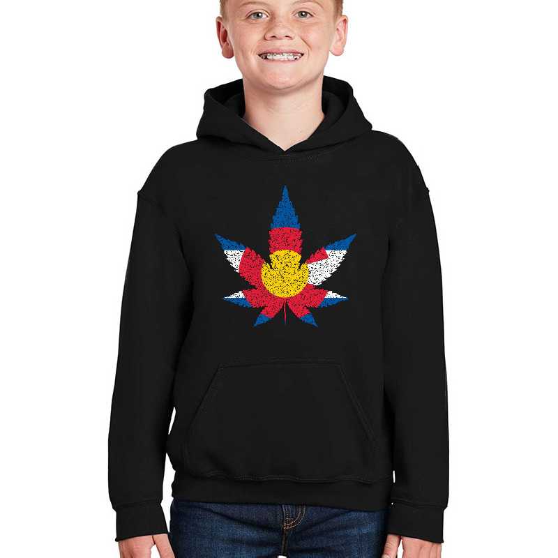 Colorado Flag Weed Leaf Youth T-Shirts