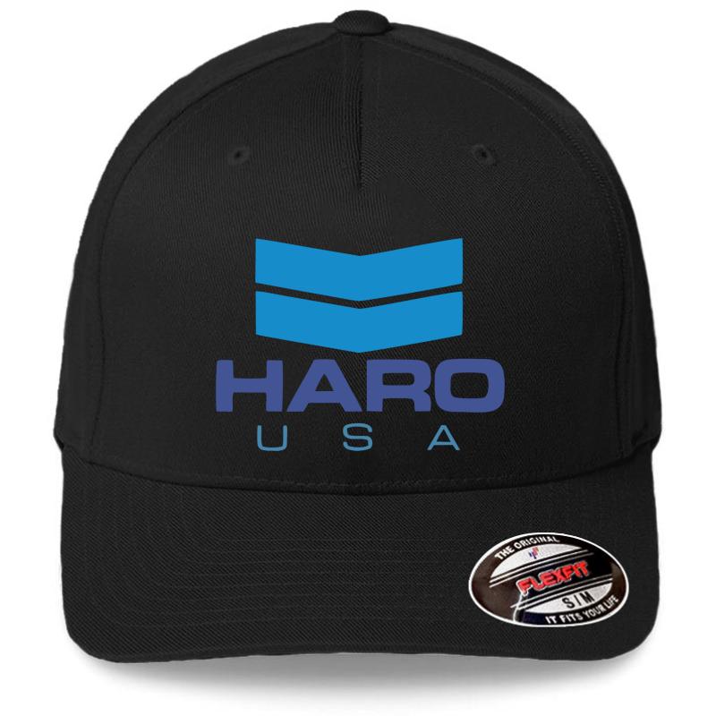 Vintage Haro Bmx Logo Flexfit Baseball Cap  Black