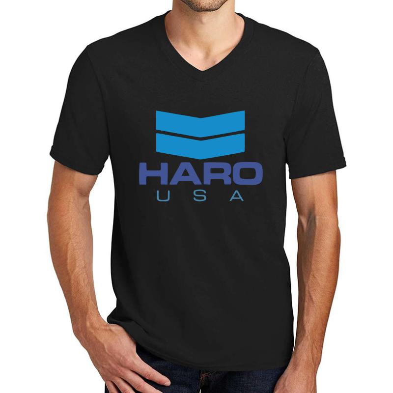 Vintage Haro Bmx Logo Unisex V-Neck T-Shirt Men Black