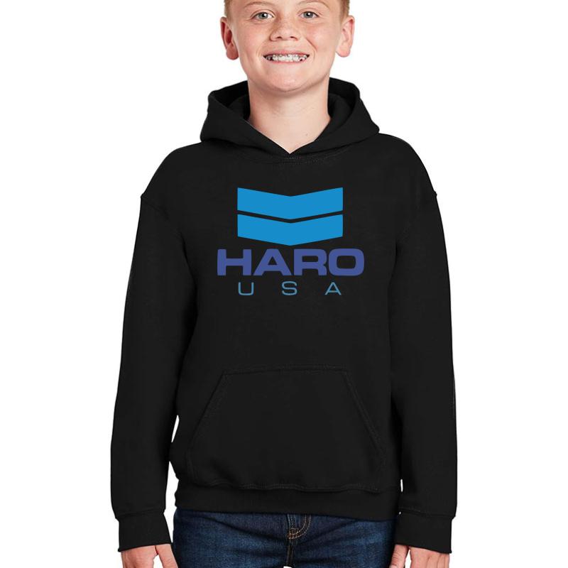 Vintage Haro Bmx Logo Youth Hooded Sweatshirt Boy Black