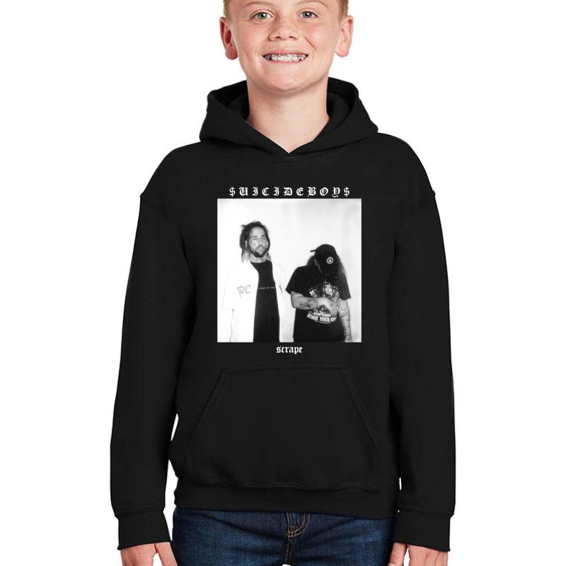 $Uicideboy$ Suicideboys Scrape Youth Hooded Sweatshirt Boy Black