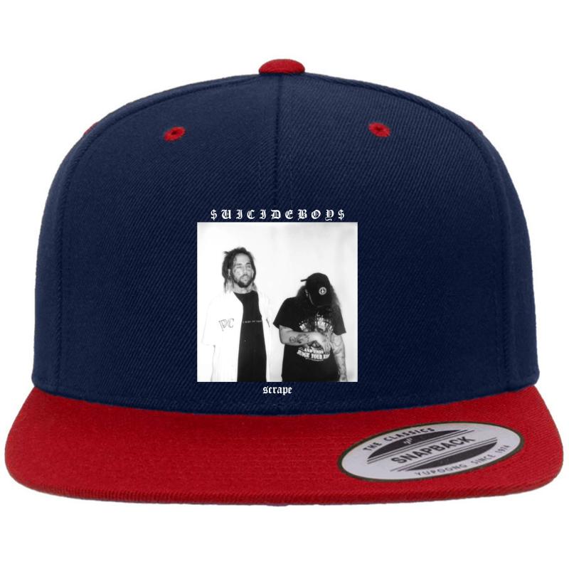 $Uicideboy$ Suicideboys Scrape Premium Flat Bill Snapback Cap  Navy