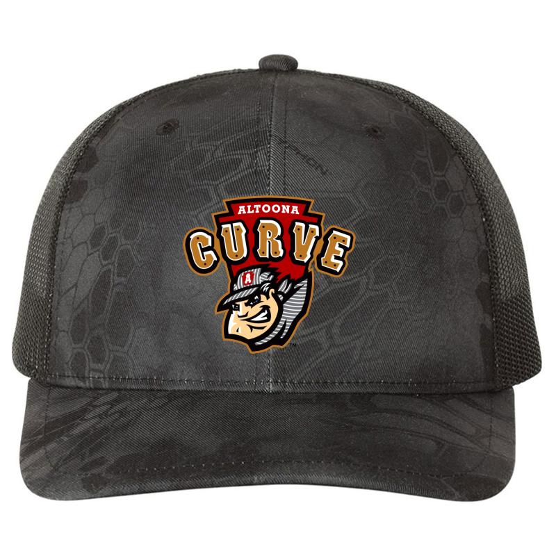 Altoona Curve Richardson Premium Trucker Snapback Cap  Kryptek Typhon Black