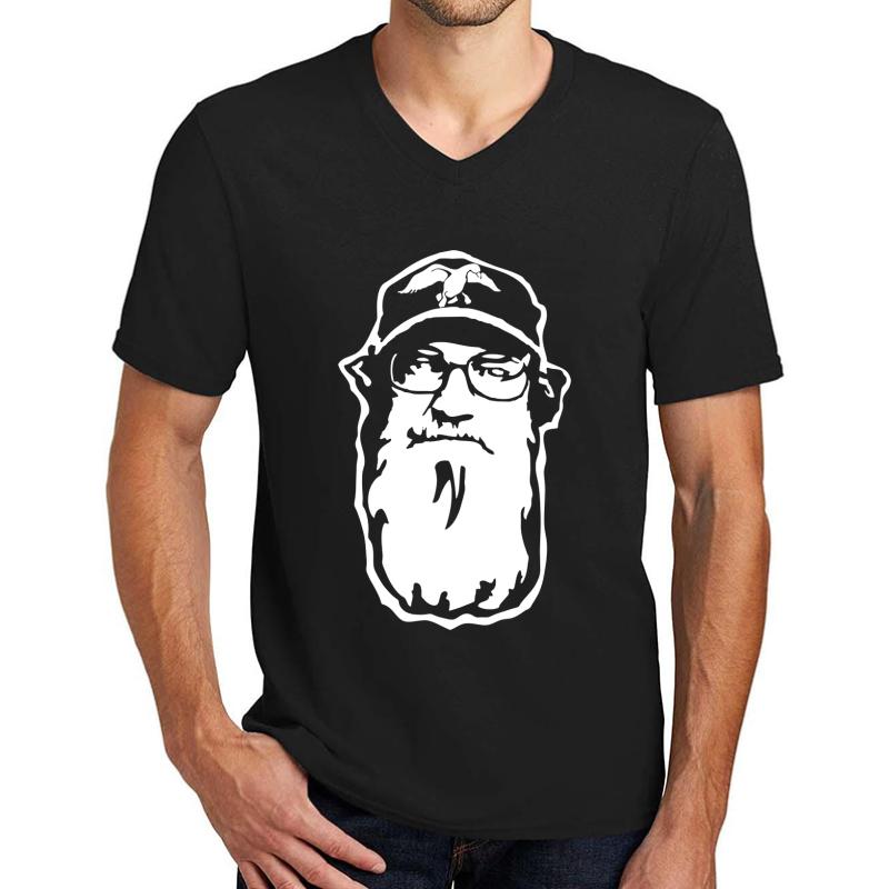 Uncle Si Robertson Duck Unisex V-Neck T-Shirt Men Black