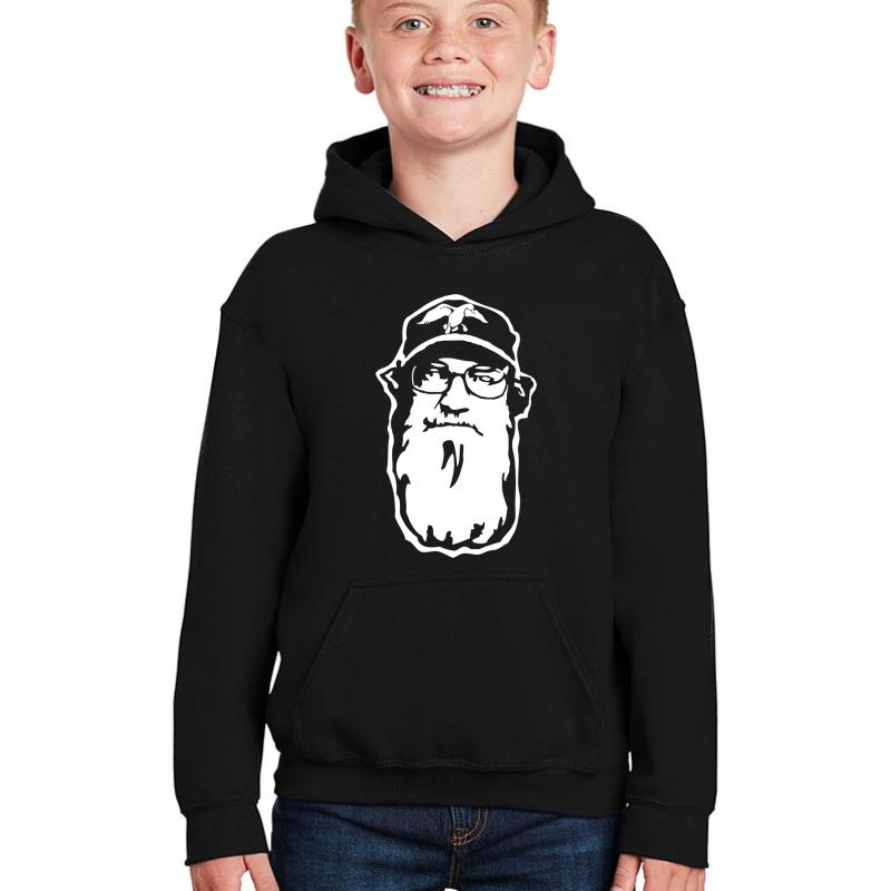 Uncle Si Robertson Duck Youth Hooded Sweatshirt Boy Black