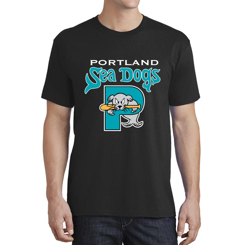 90'S Throwback Portland Sea Dogs Unisex T-Shirt Men Black