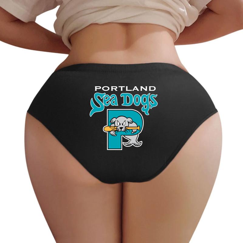 90'S Throwback Portland Sea Dogs Women Underwear Panties Women Black