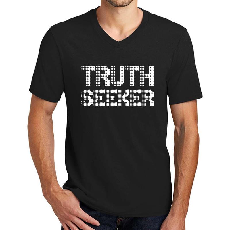 Truth Seeker Unisex V-Neck T-Shirt Men Black