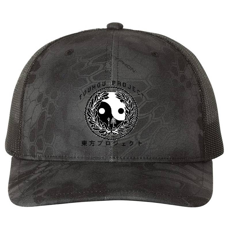 Touhou Project - College Seal (Black Format 1) Flexfit Baseball Caps