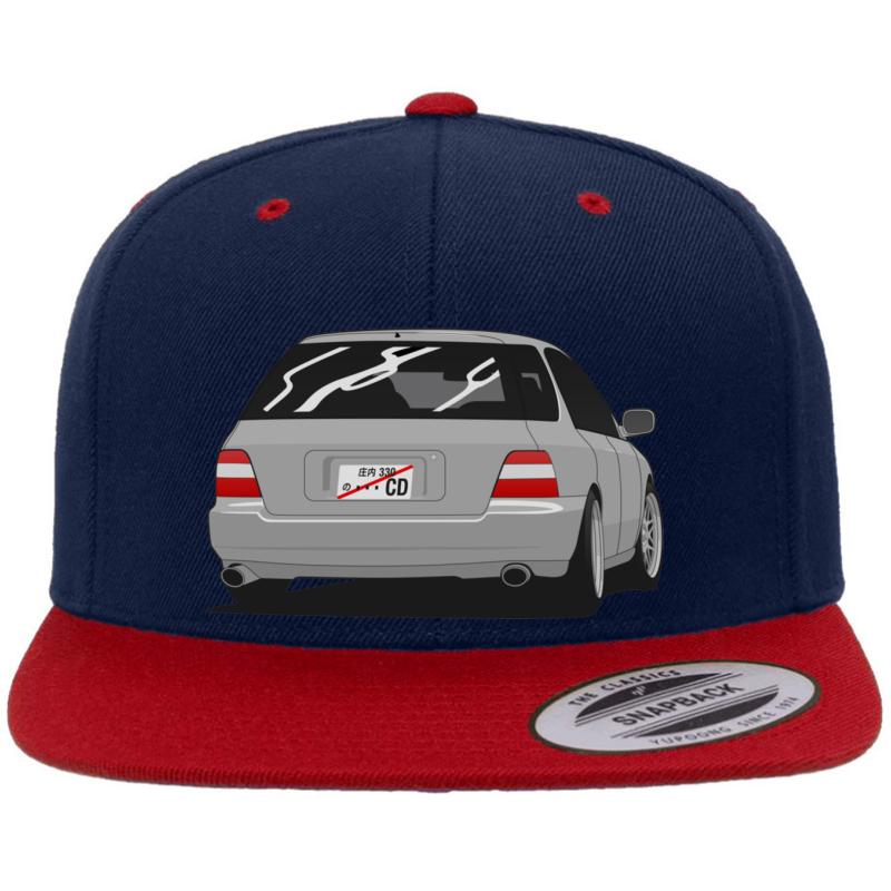 Accord Wagon Premium Flat Bill Snapback Cap  Navy