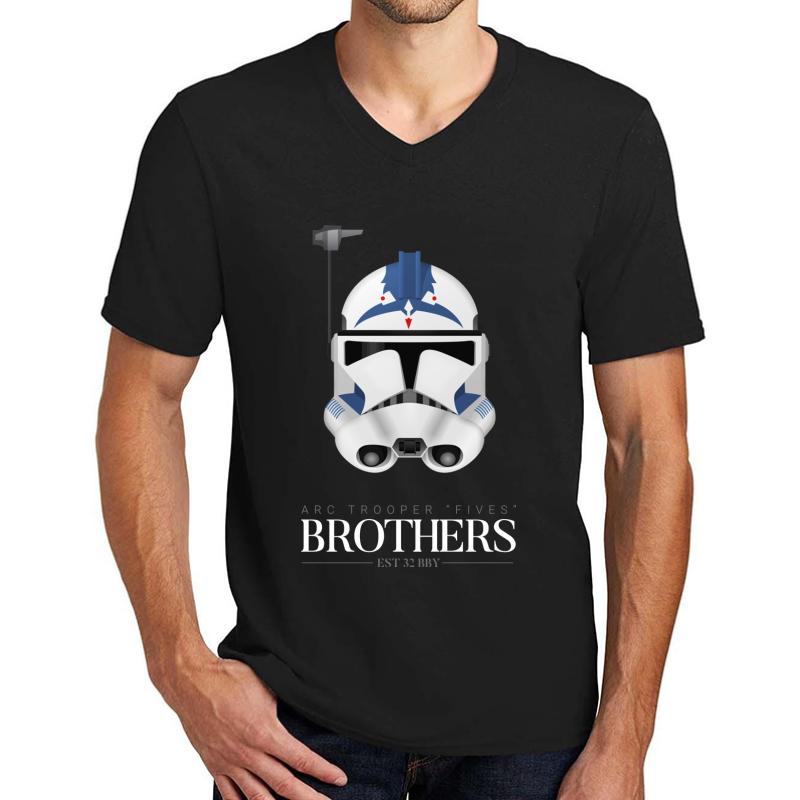 Arc Trooper Fives - Brothers Unisex V-Neck T-Shirt Men Black