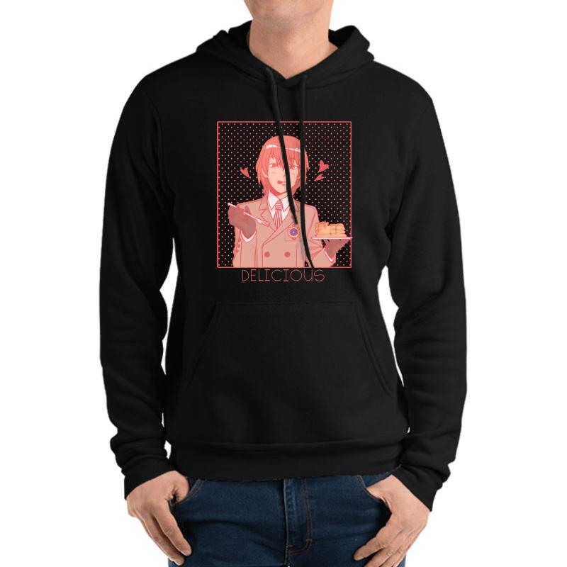 Akechi Loves His Pancakes Unisex Hooded Sweatshirt Men Black