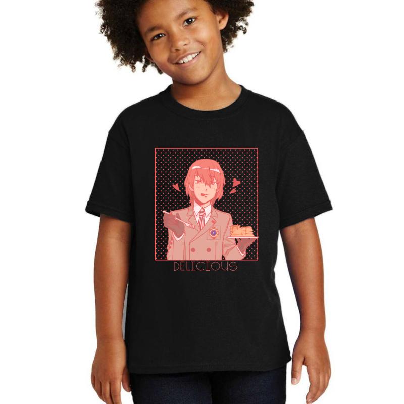 Akechi Loves His Pancakes Youth T-Shirt Boy Black