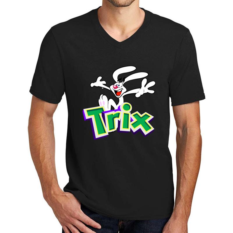 Trix Rabbit Unisex V-Neck T-Shirt Men Black