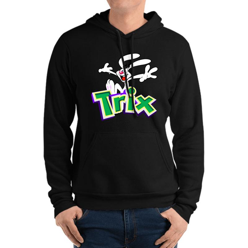 Trix Rabbit Unisex Hooded Sweatshirt Men Black