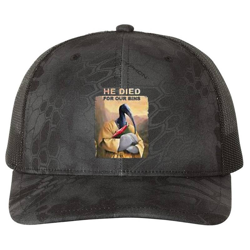 He died for our bins Premium Flat Bill Snapback Caps