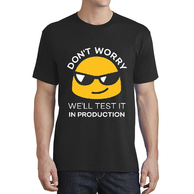 Don't Worry. We'll Test it in Production Premium Flat Bill Snapback Caps