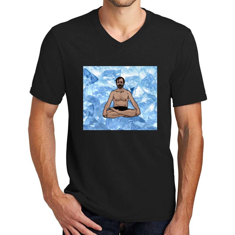 Wim Hof The Iceman  Unisex V-Neck T-Shirt Men Black