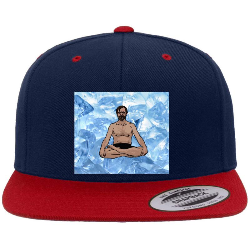 Wim Hof The Iceman  Premium Flat Bill Snapback Cap  Navy