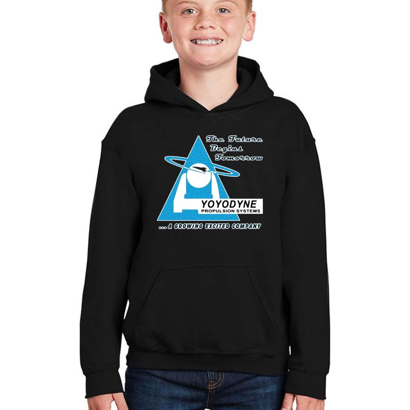 Yoyodyne Propulsion Systems - With Slogans! Youth Hooded Sweatshirt Boy Black