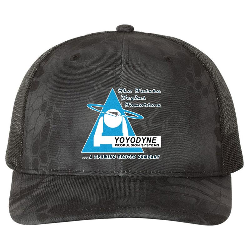 Yoyodyne Propulsion Systems - With Slogans! Richardson Premium Trucker Snapback Cap  Kryptek Typhon Black