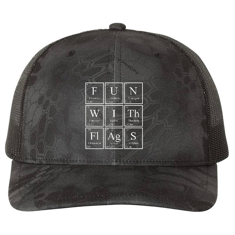 Fun With Flags Periodic Table Premium Flat Bill Snapback Caps