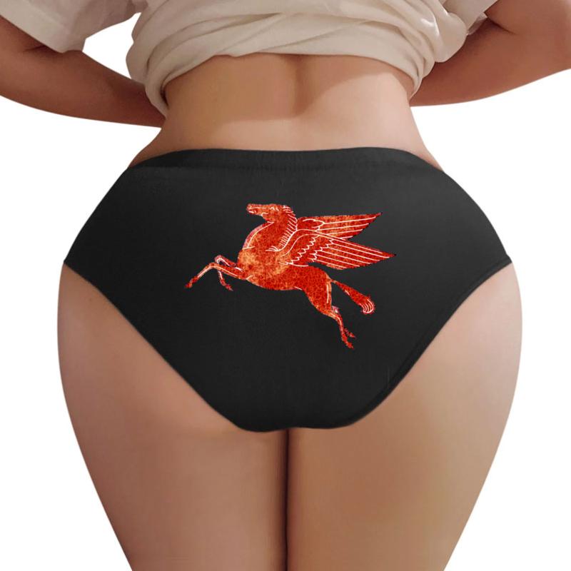 Vintage Mobil Pegasus Women Underwear Panties Women Black