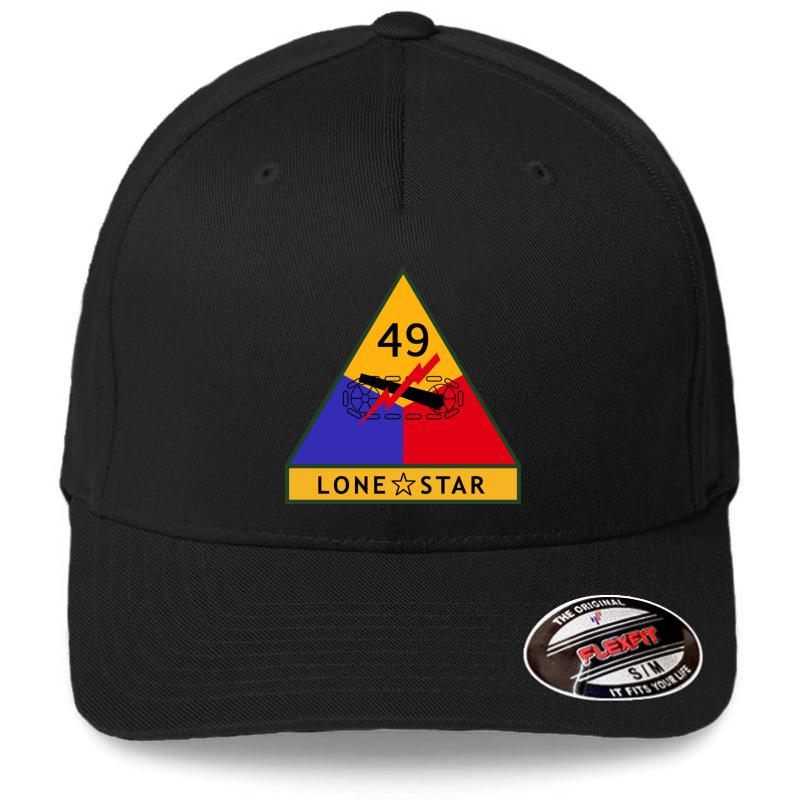 49Th Armored Division Lone Star United States  Flexfit Baseball Cap  Black