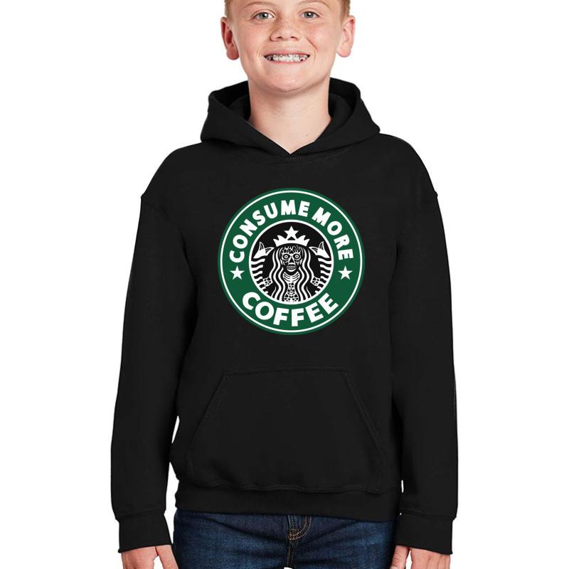 They Live Coffee Youth Hooded Sweatshirt Boy Black