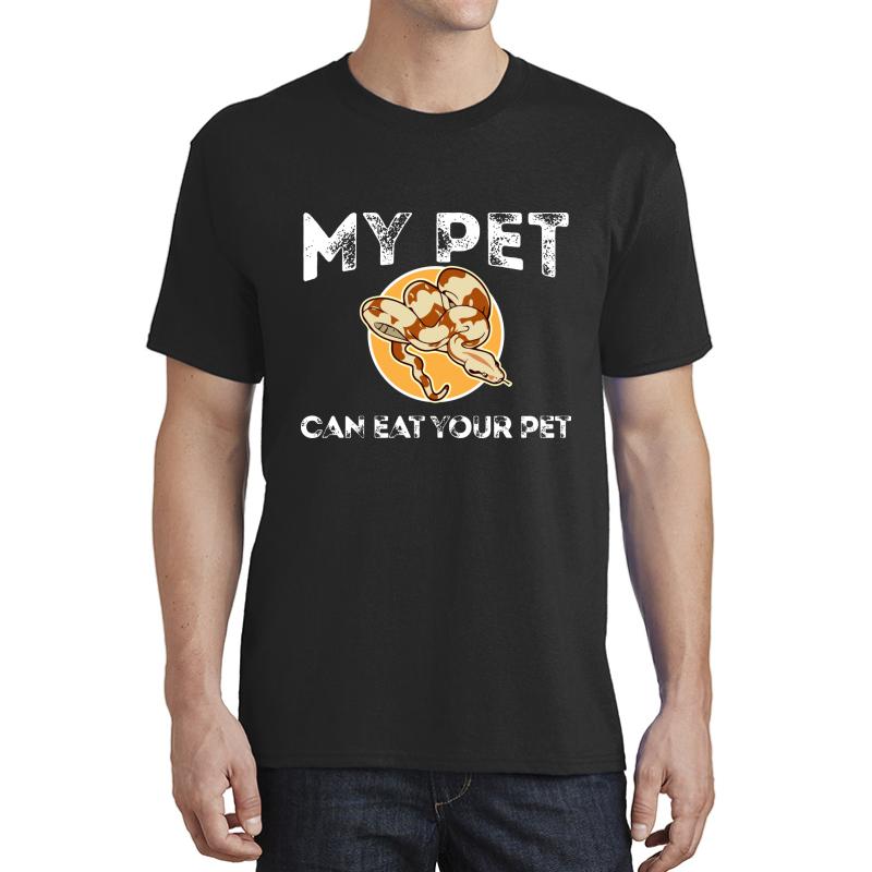 'My Pet Can Eat Your Pet' Cool World Snake Day Animal Unisex T-Shirt Men Black