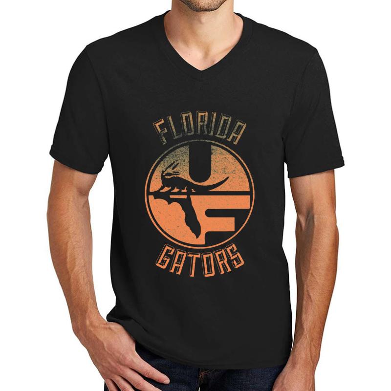 Vintage Florida Gators Design Unisex V-Neck T-Shirt Men Black