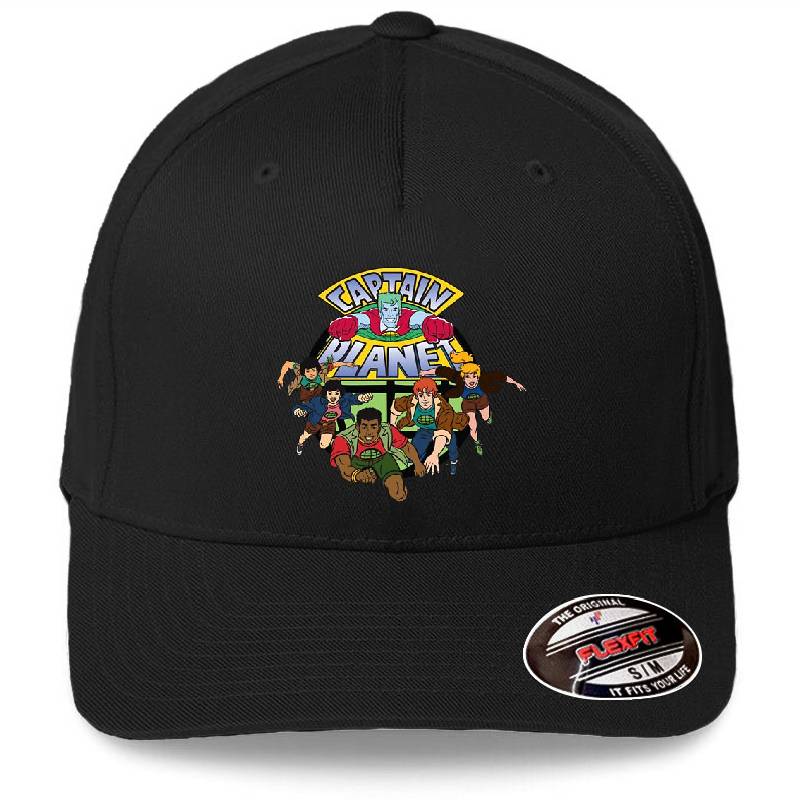 Captain Planet and the Planeteers Premium Flat Bill Snapback Caps