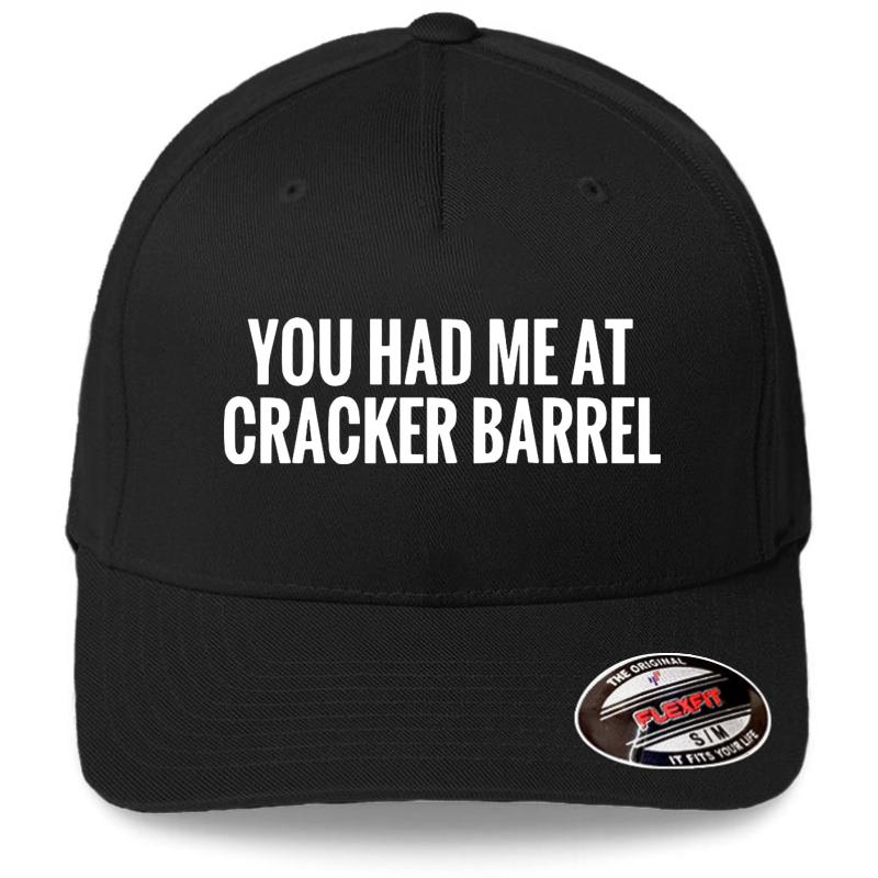 You Had Me At Cracker Barrel Flexfit Baseball Cap  Black