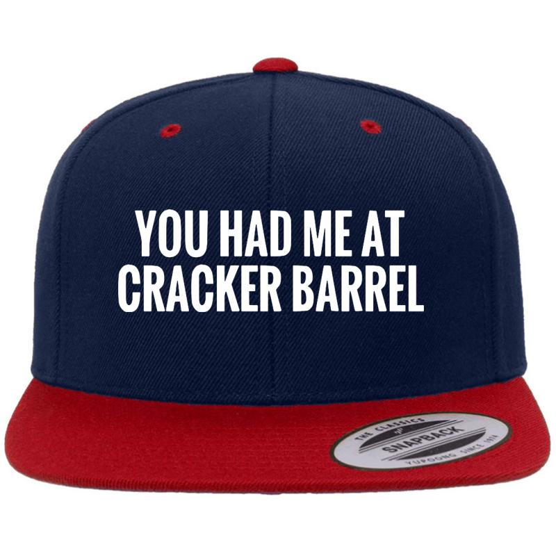 You Had Me At Cracker Barrel Premium Flat Bill Snapback Cap  Navy