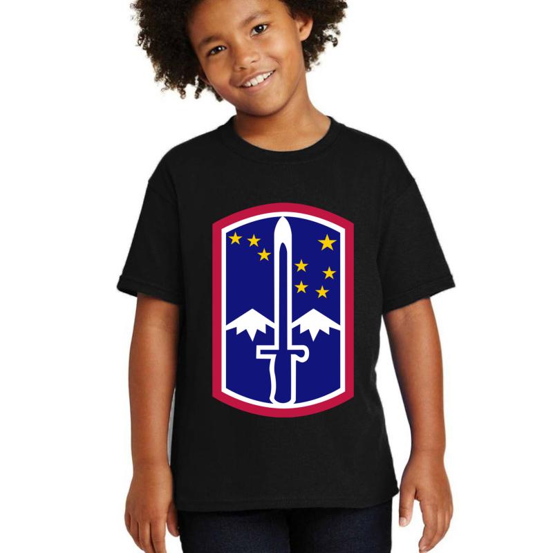 172Nd Infantry Brigade United States - Historical  Youth T-Shirt Boy Black