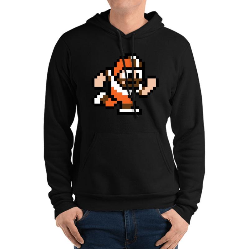 8-Bit Player - Cleveland Browns Unisex Hooded Sweatshirt Men Black