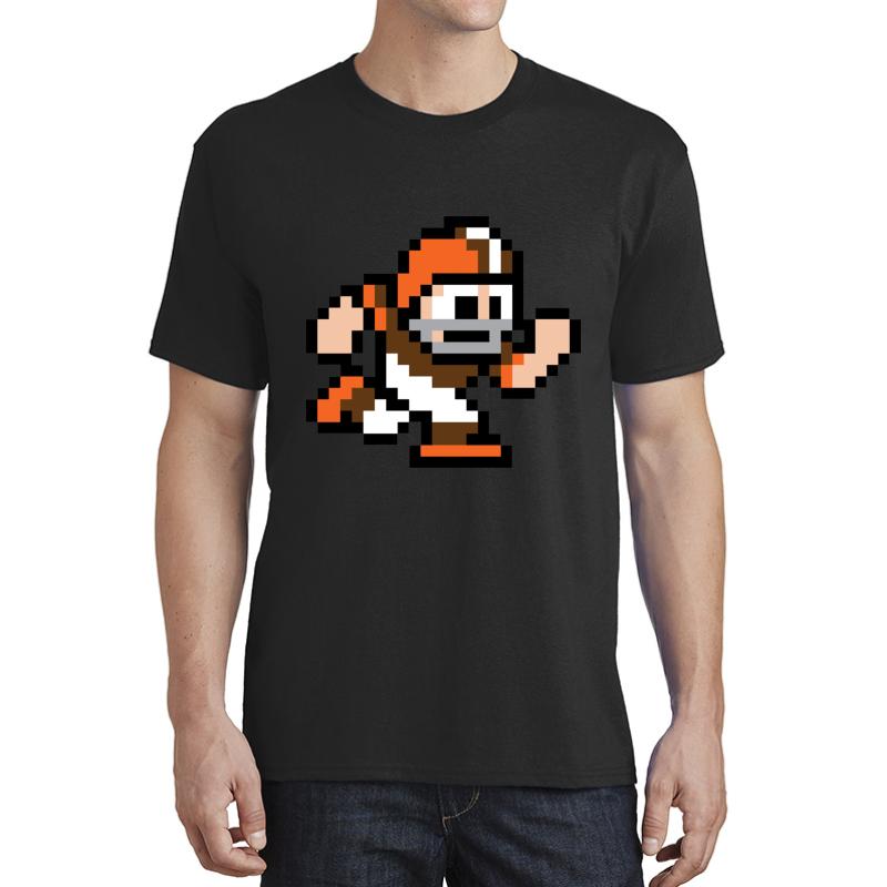 8-Bit Player - Cleveland Browns Throwback Unisex T-Shirt Men Black