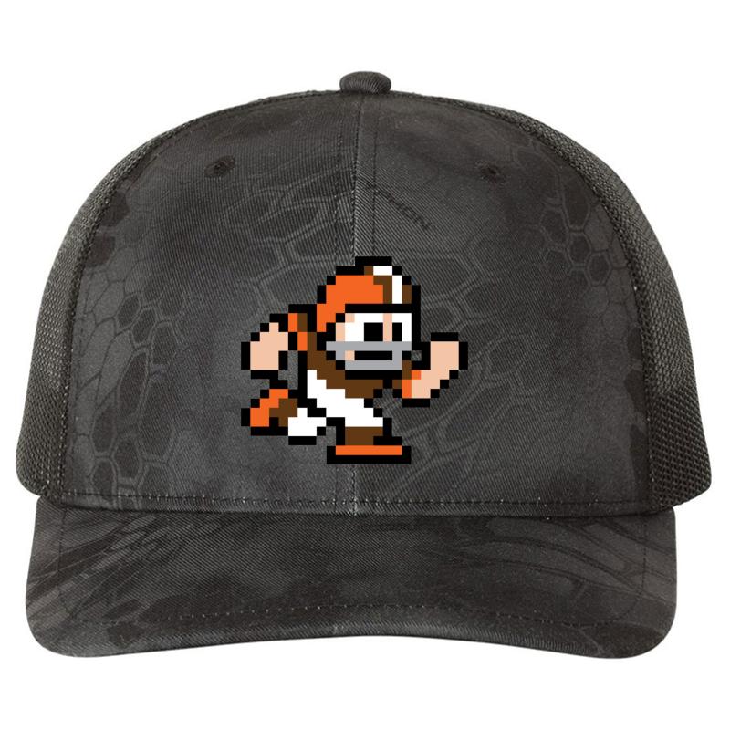 8-Bit Player - Cleveland Browns Throwback Richardson Premium Trucker Snapback Cap  Kryptek Typhon Black