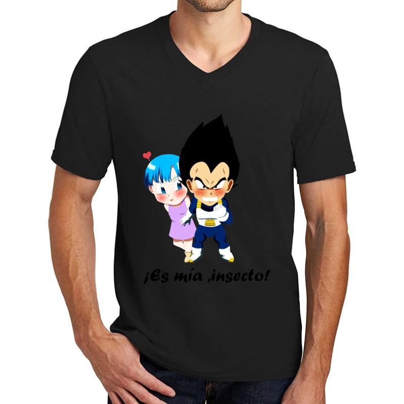 Vegeta And Bulma Unisex V-Neck T-Shirt Men Black