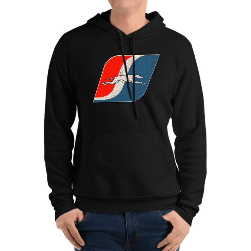 Vintage Greyhound Bus Decal Usa Unisex Hooded Sweatshirt Men Black